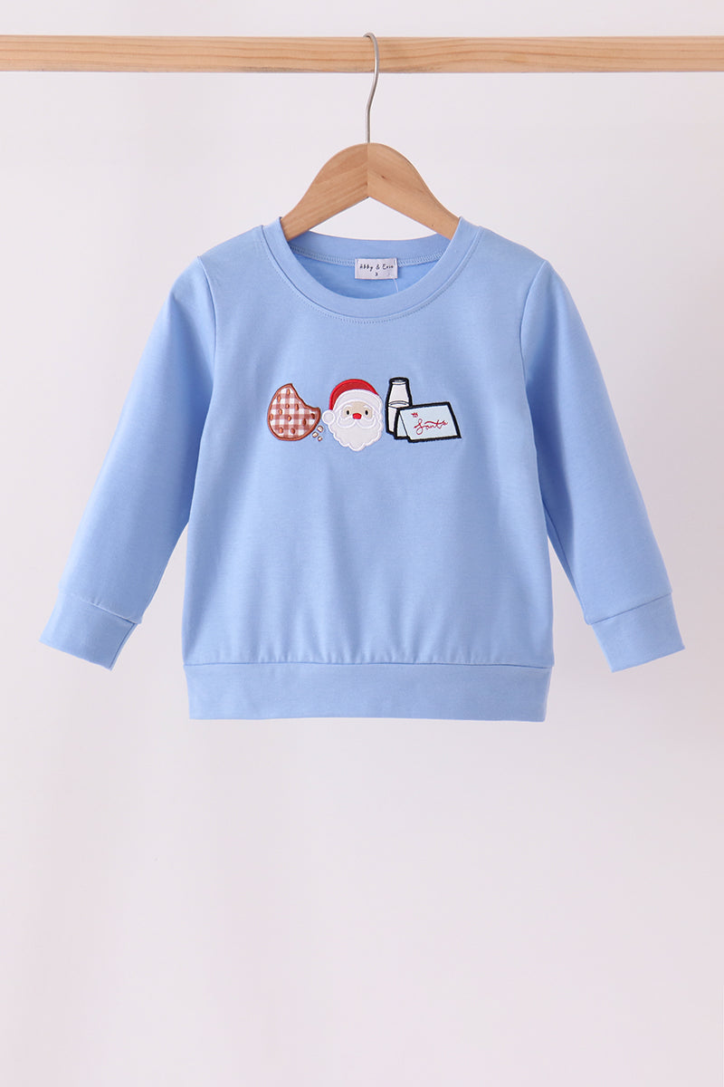 Blue Milk Cookies Embroidery Top