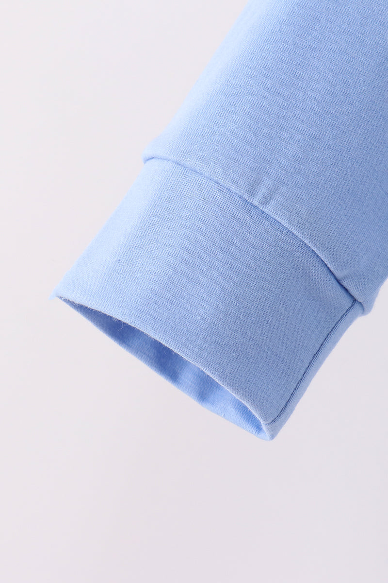 Blue Milk Cookies Embroidery Top