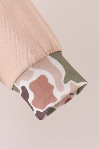 Camo Deer Applique Hoodie