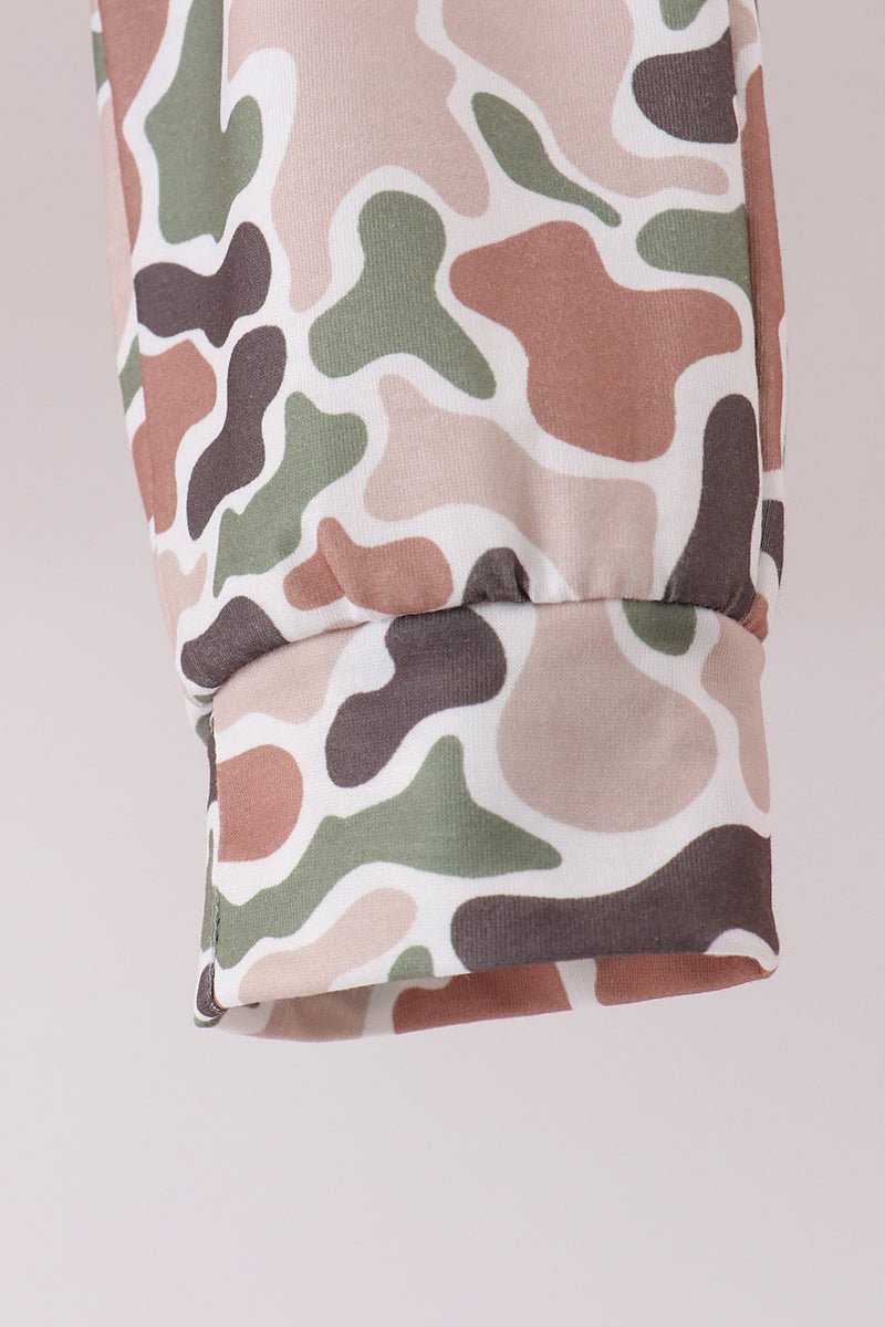 Camo Deer Applique Pants Set