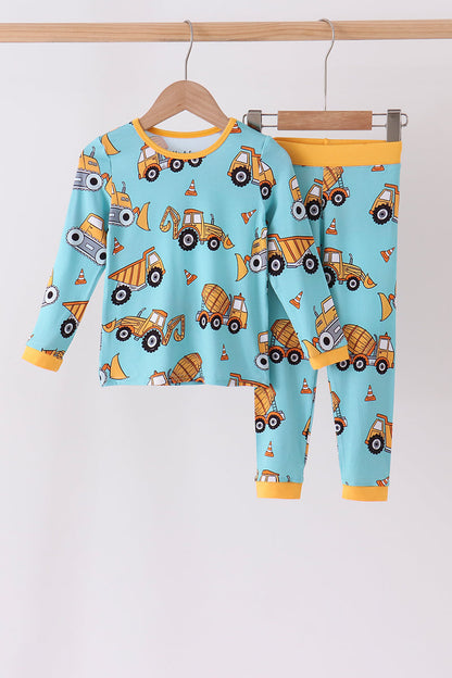 Construction Trucks Bamboo Pajama Set