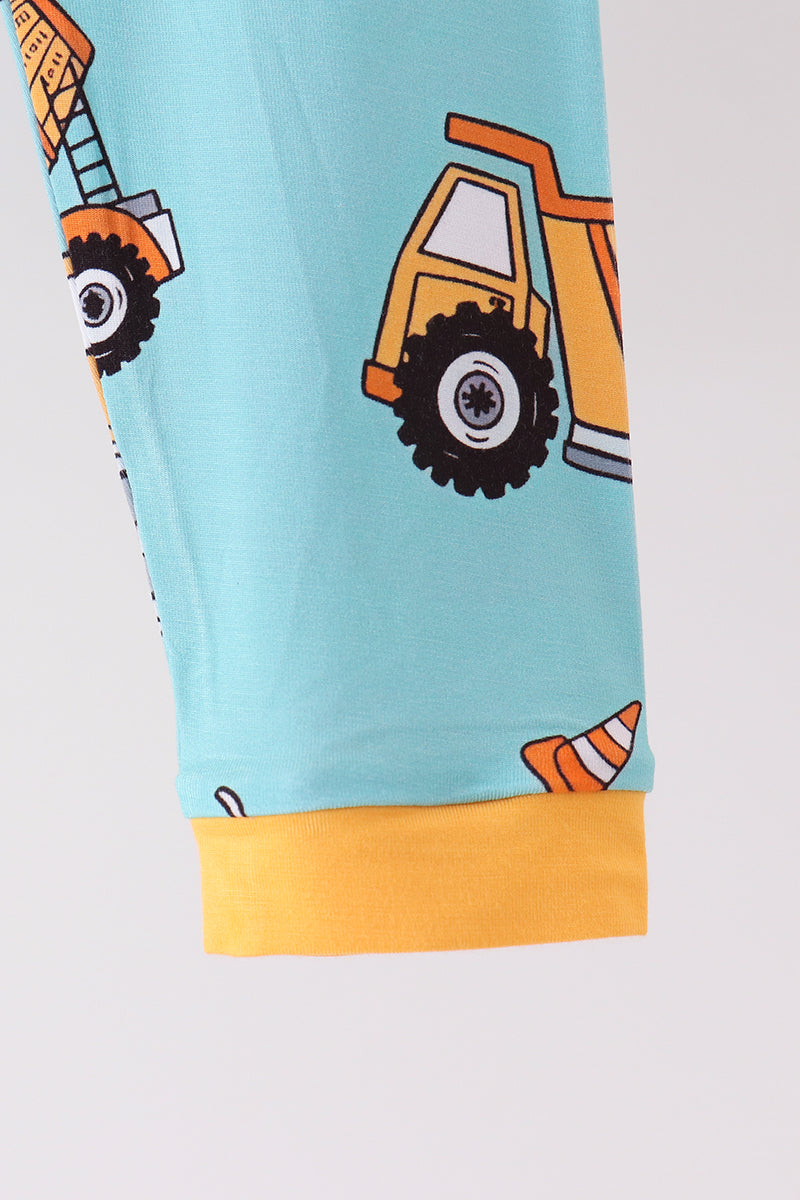 Construction Trucks Bamboo Pajama Set