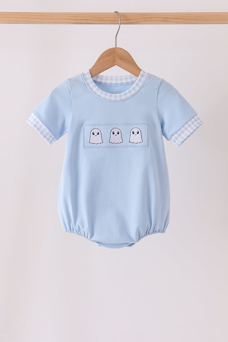 Blue ghost embroidery bubble