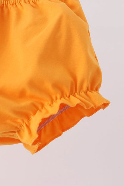 Orange Tennessee Go Vols Embroidery Bow Bloomer Set