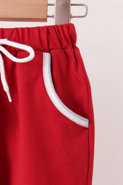 Red Alabama Roll Tide Embroidery Pants Set