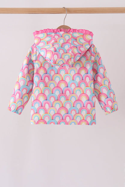 Rainbow Ruffle Raincoat
