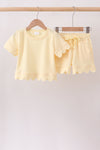Lemon Scalloped Short Set