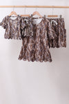 Camouflage scalloped mom&me shorts set
