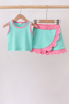 Mint Performance Scalloped Skorts Set