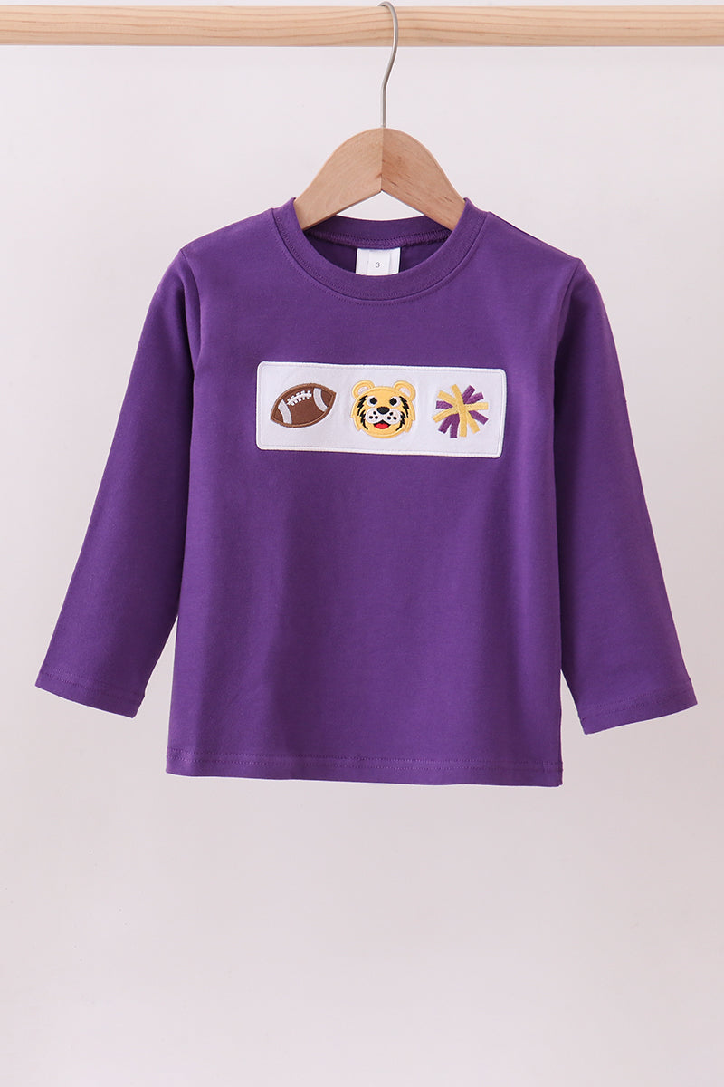 Premium Purple LSU tiger applique top