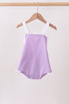 Purple ribbon ruffle bow bubble