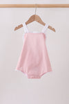 Pink ribbon ruffle bow bubble