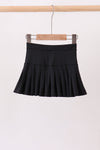 Black pleated skort