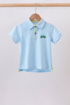 Blue Tractor Embroidered Polo