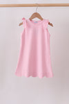 Pink Scalloped Bow Dress