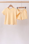 Buttercup Scalloped Shorts Set