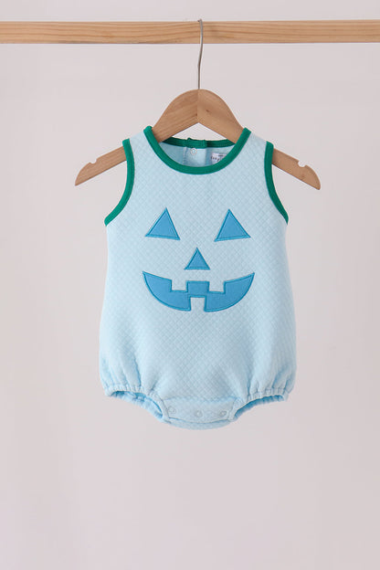 Blue Jack-O-Lantern applique bubble