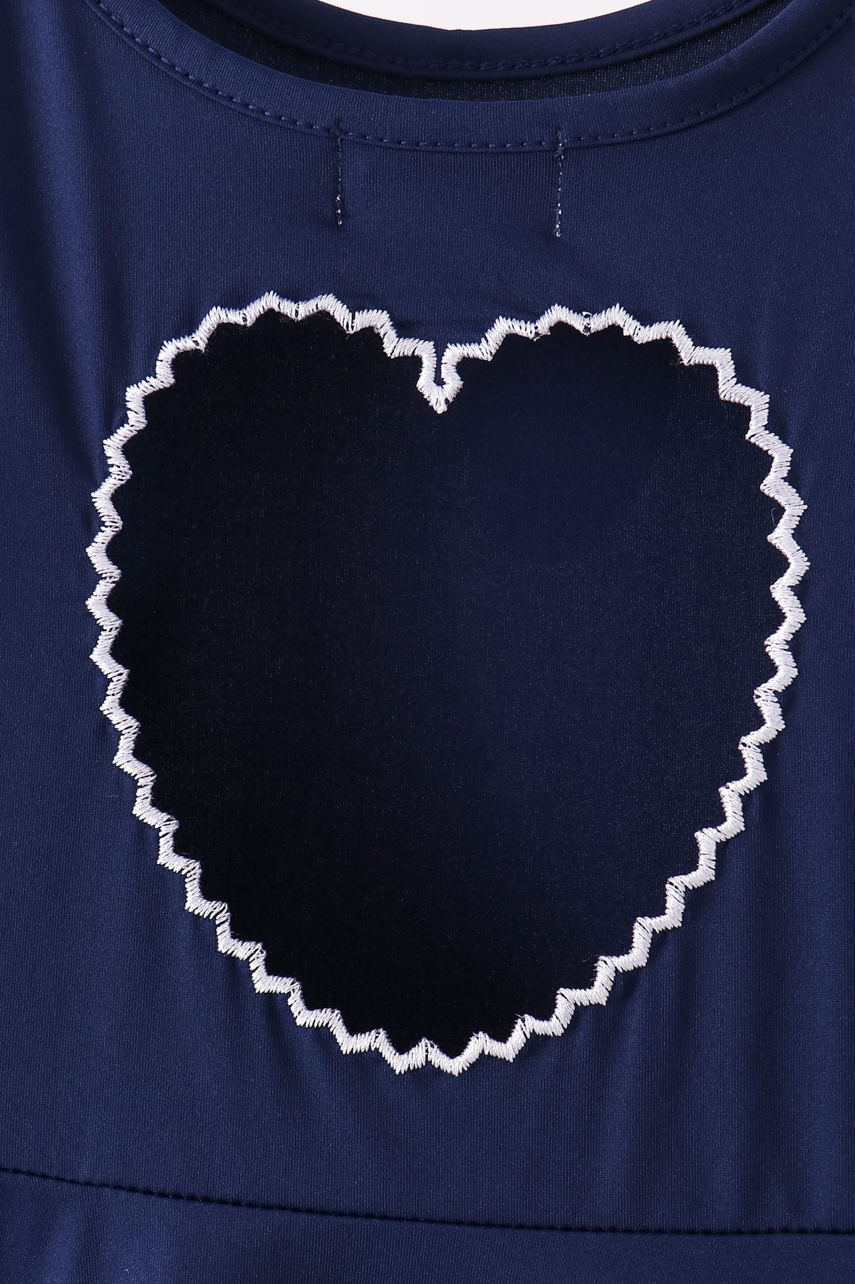 Navy Scalloped Dress