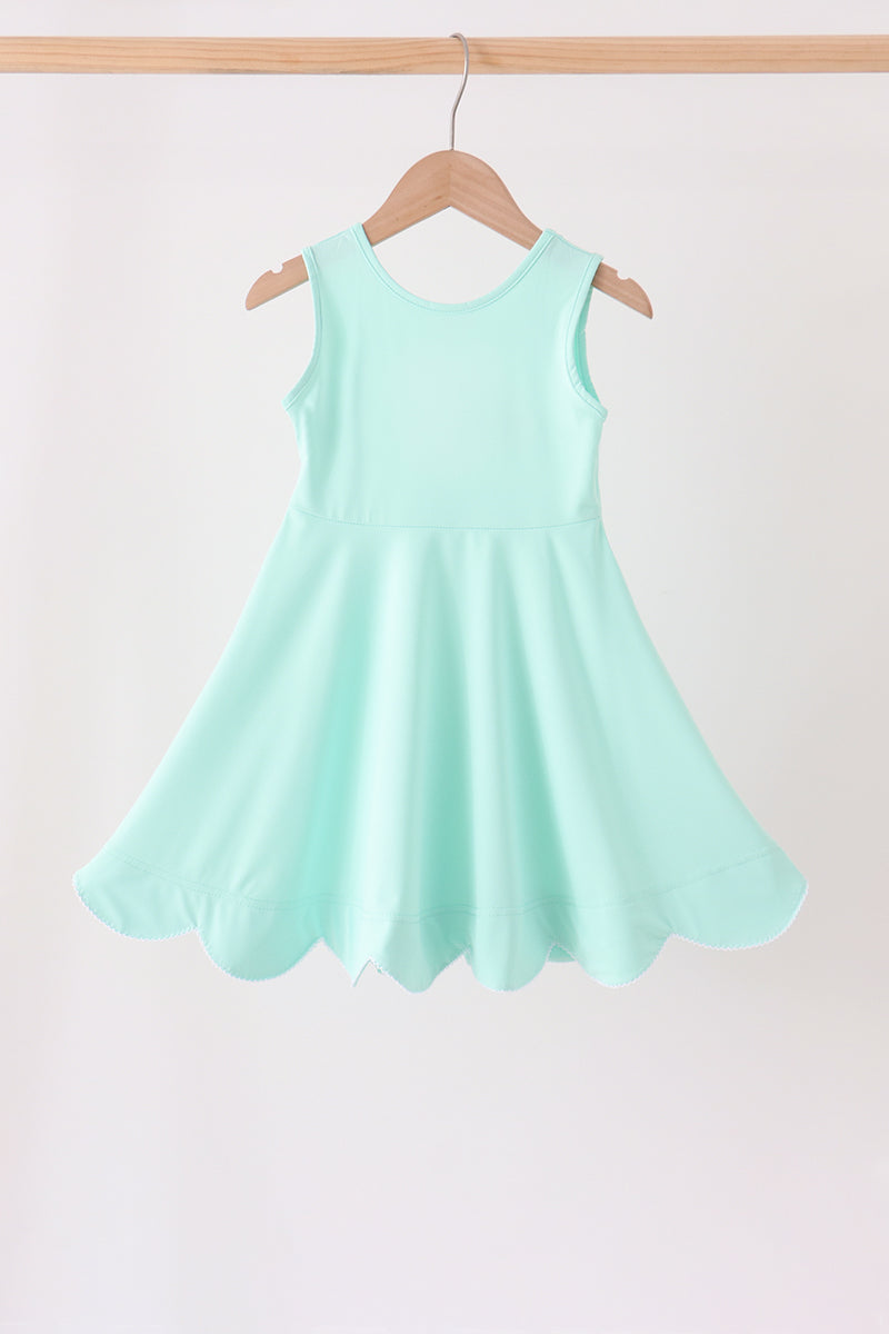 Mint Scalloped Dress