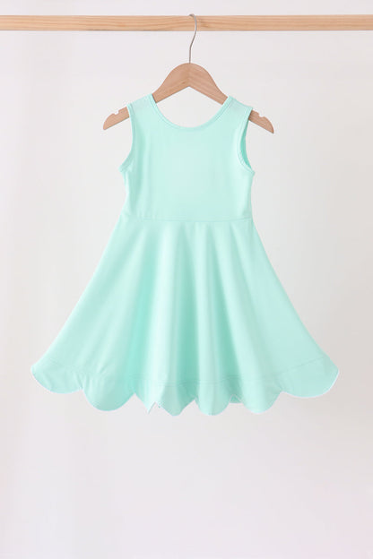 Mint Scalloped Dress