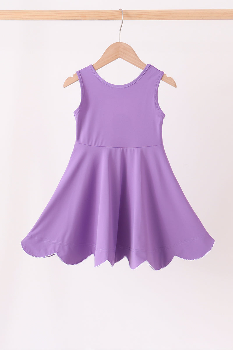 Purple Scalloped Dress