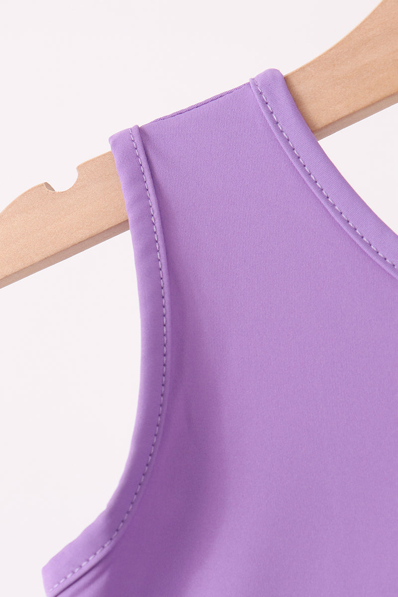 Purple Scalloped Dress