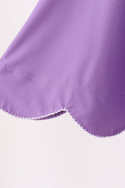 Purple Scalloped Dress