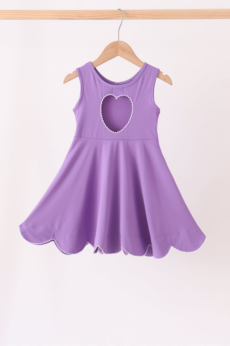 Purple Scalloped Dress