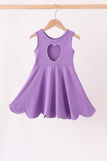 Purple Scalloped Dress
