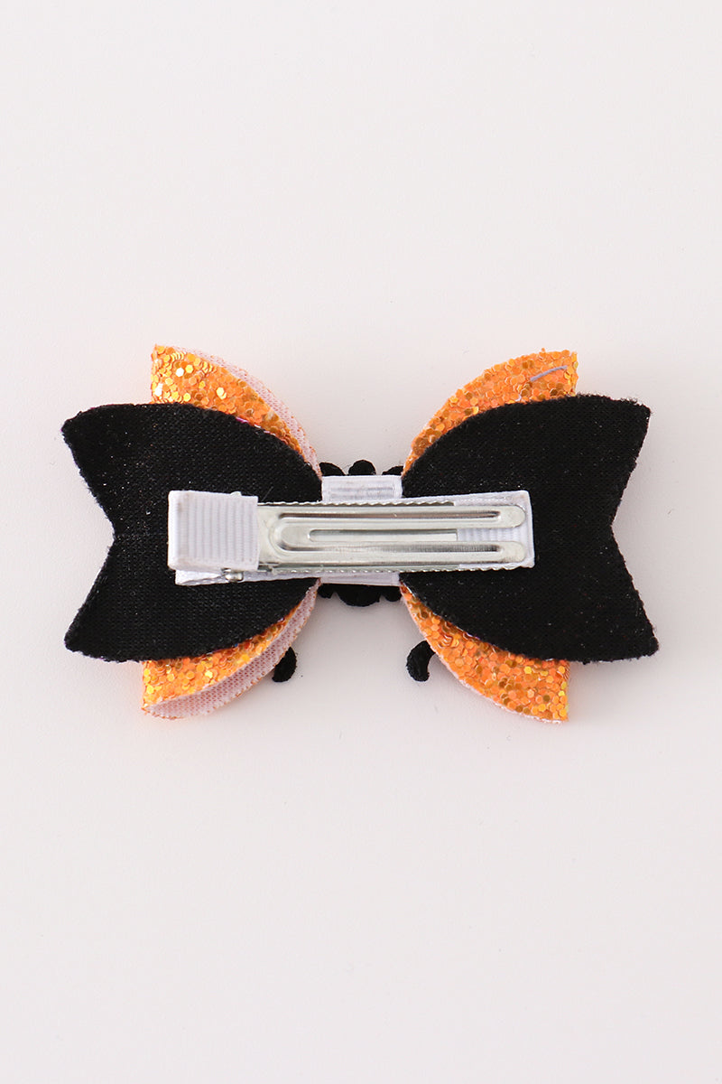 Halloween spider hair bow