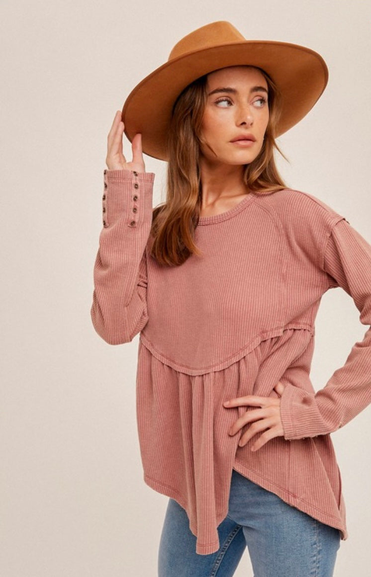 Babydoll Waffle Top