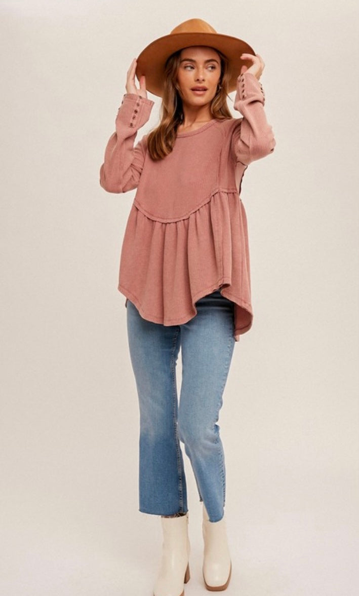 Babydoll Waffle Top