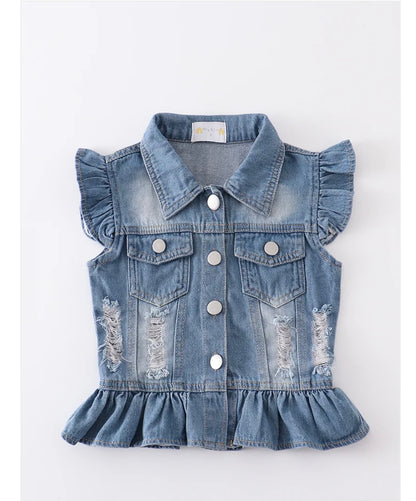 Blue Denim Girl Vest