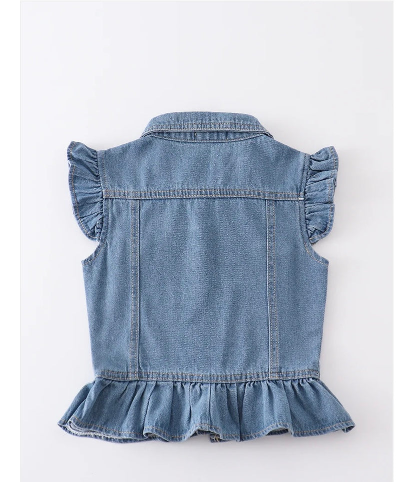Blue Denim Girl Vest