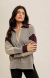 Brush Jersey Color Block Pullover