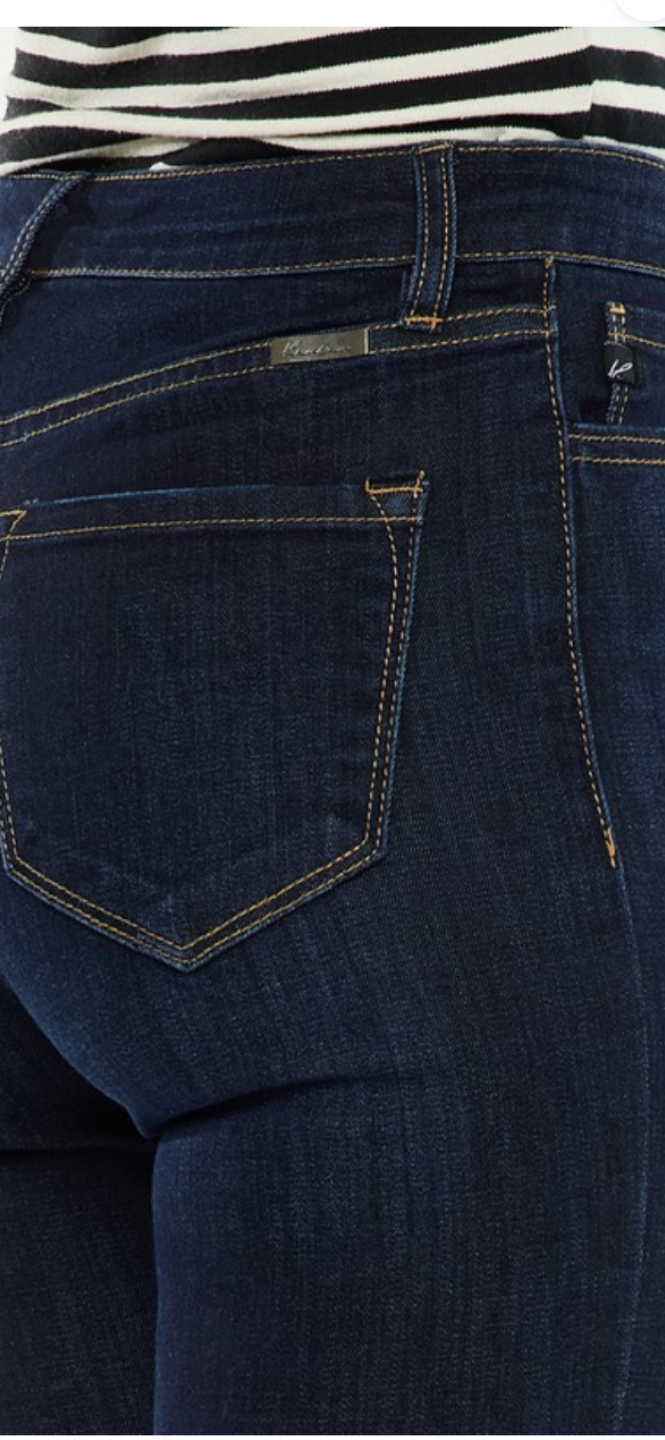 Kan Can 11 inch Button Front Dark Skinny