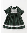 Forest Velvet Lace Dress