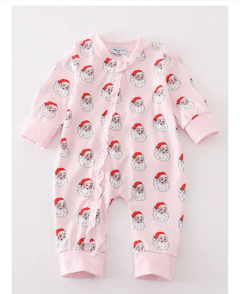 Pink Santa Baby Romper