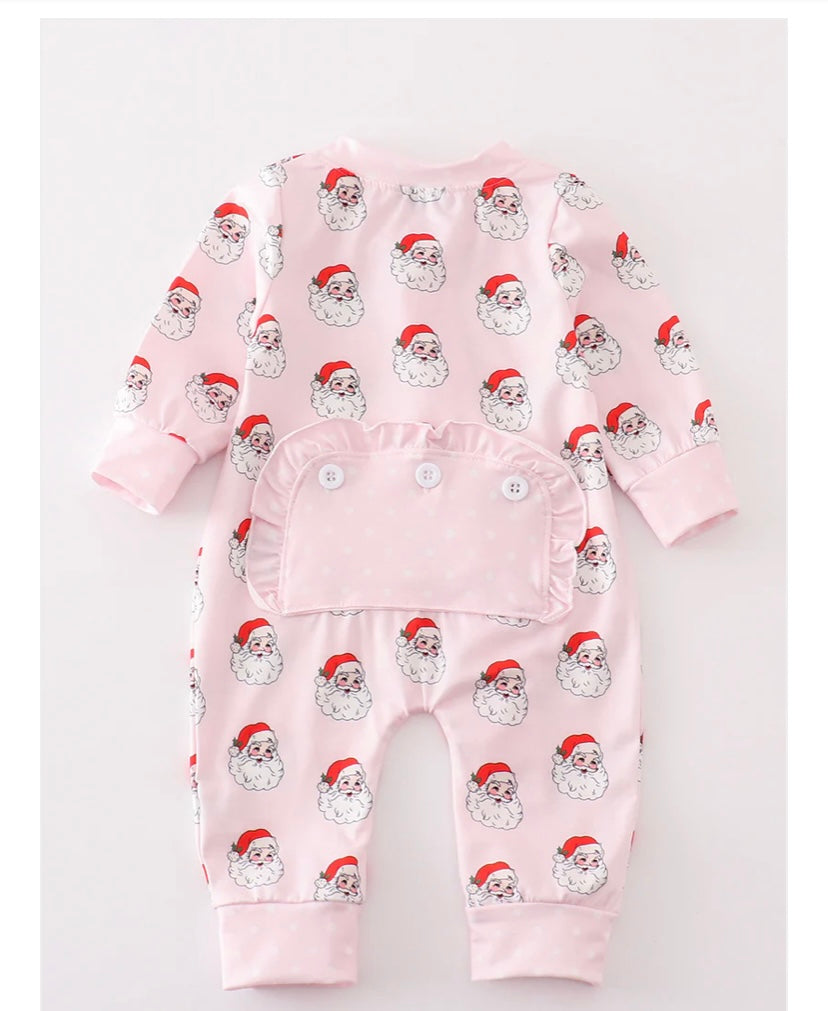 Baby Pink Santa Romper