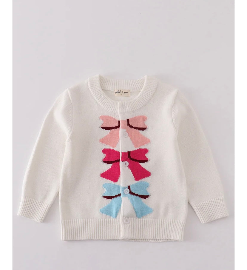 Bow Tie Cardigan Sweater