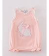 Pink Easter Bunny Appliqué Girl Bubble