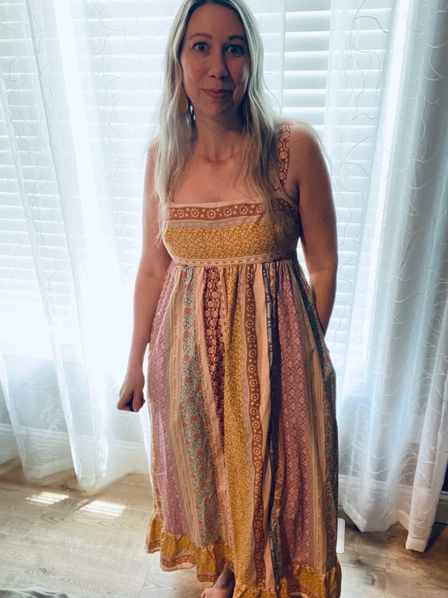 Sleeveless Cotton Maxi Dress