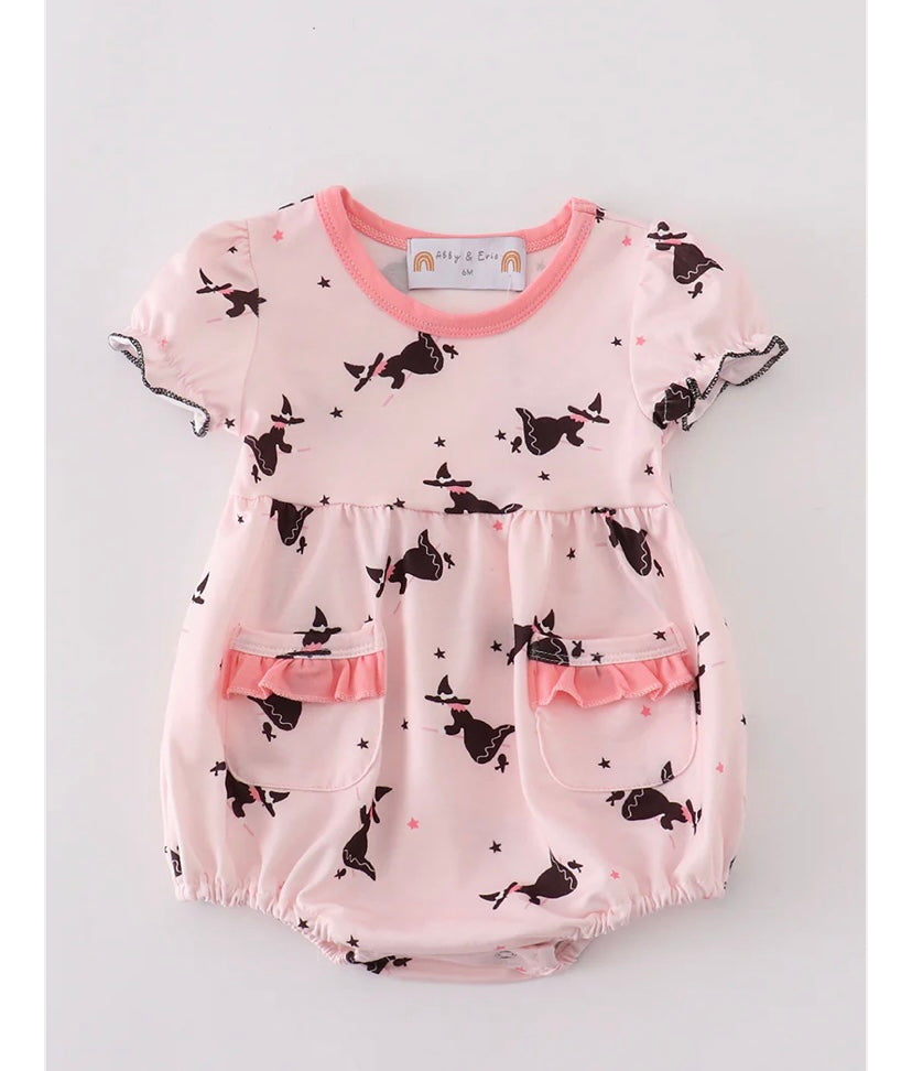 Halloween Witch Print Girl Bubble