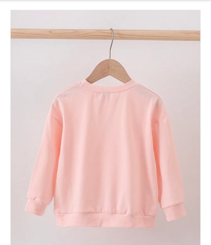 Pink Retro Santa Claus Print Sweatshirt