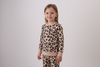 Brown leopard bamboo pajama set
