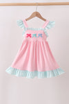 Pink Bow French Knot Bow Dress