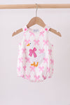 Pink Bow Goose Applique Bubble
