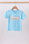 Blue animal embroidery top