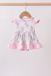 Pink all day adventure bamboo ruffle bubble
