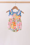 Summer floral print ruffle bubble